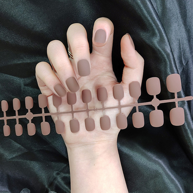 False Nail Tips Solid Color Matte Super Long Coffin False Nail Ballet Press on Nails Tips for Artificial Fingernails