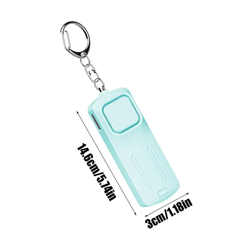 여성용 방수 개인 알람, 안전 알람, 휴대용 키체인, USB 충전식