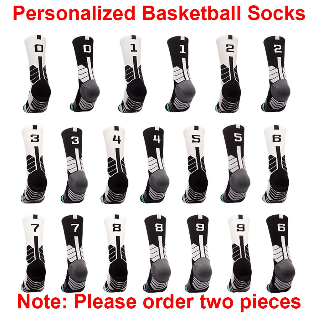 

Personalized Professional Basketball 1PC Socks Fitness Sport Running Sock Sock Breathable Soccer Football Meias Men DIY Number