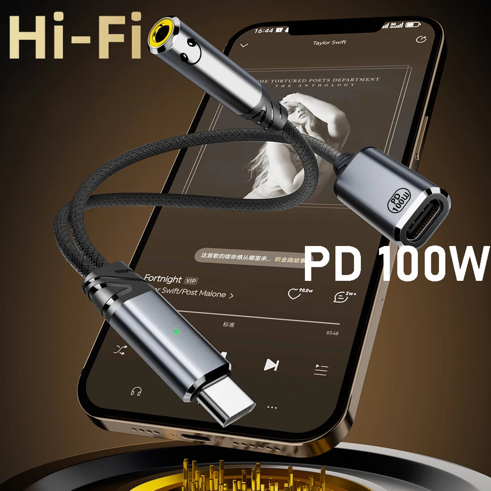 Adattatore USB-C Audio E Ricarica 2-in-1 – Jack 3,5 Mm Per Cuffie E Caricabatterie Per Smartphone, Tablet E Laptop