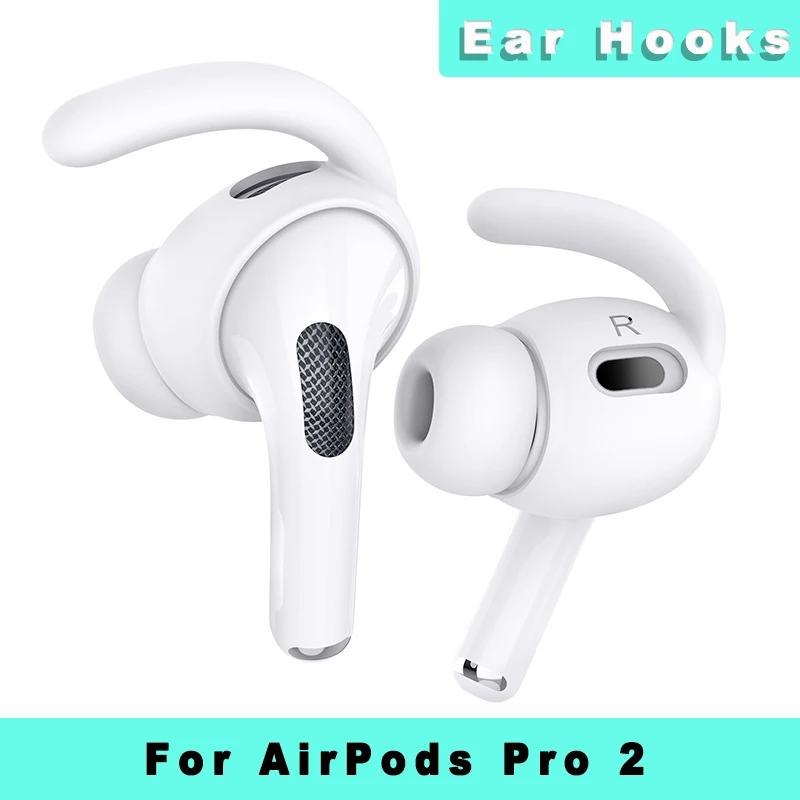 Sport Ear Hooks For Apple AirPods Pro 2 Ear Covers Grip Eartips Anti Slip Soft Silicone Headphone Accessories - AliExpress