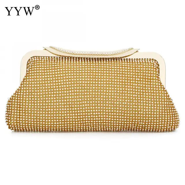 Women Evening Clutch Bag Diamond Clutch Female Silver Day Clutch Wedding Purse Party Banquet Black/Gold Bolsas Mujer 2019 gold 1