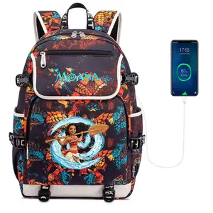 Moana Disney Store Moana Backpack and Lunch Bag Canvas Slouch Orange