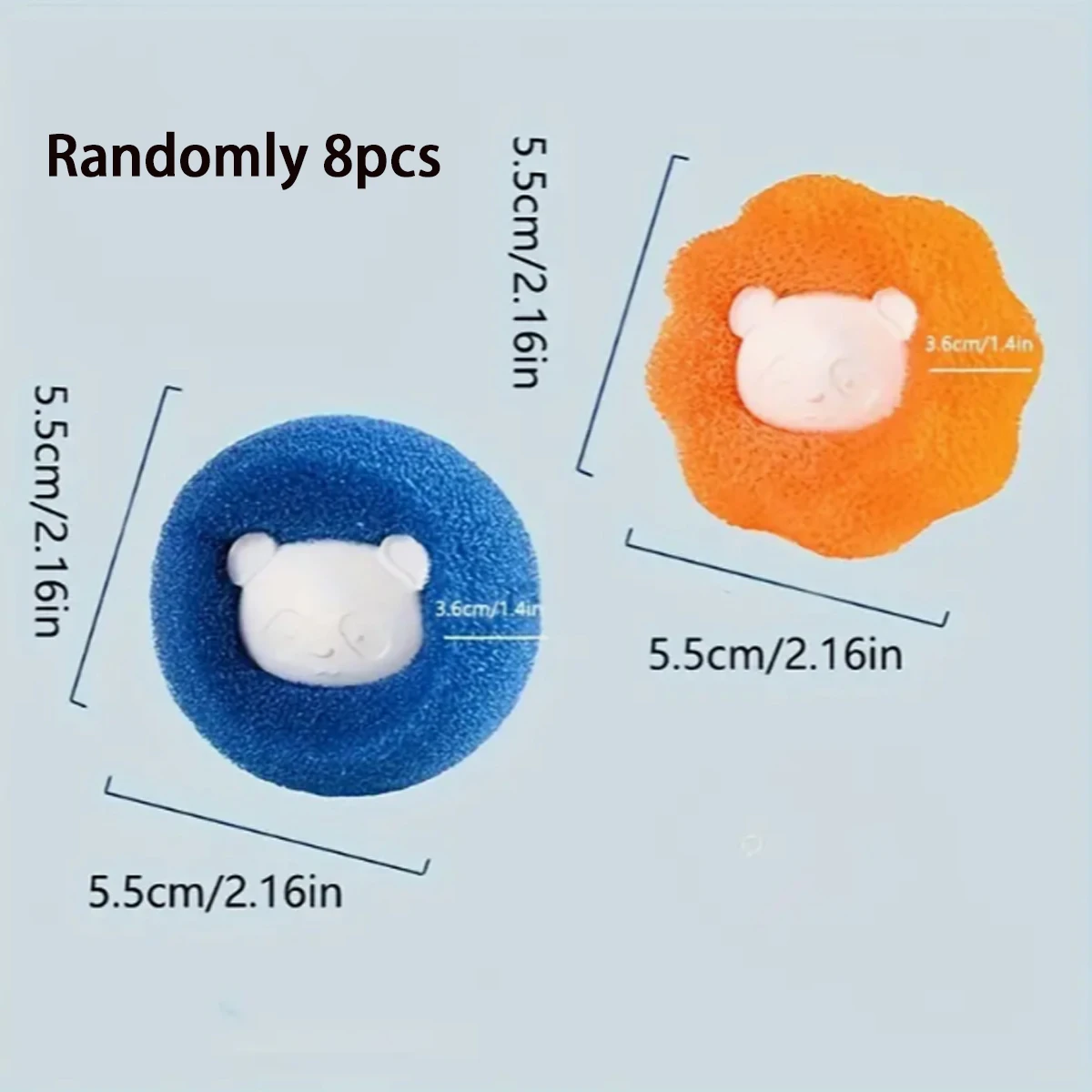 Washing Machine Cleaning Balls Powerful Stain Remover Magic Hair Catcher Pet Laundry Hair Remover 8PCS laundry ball