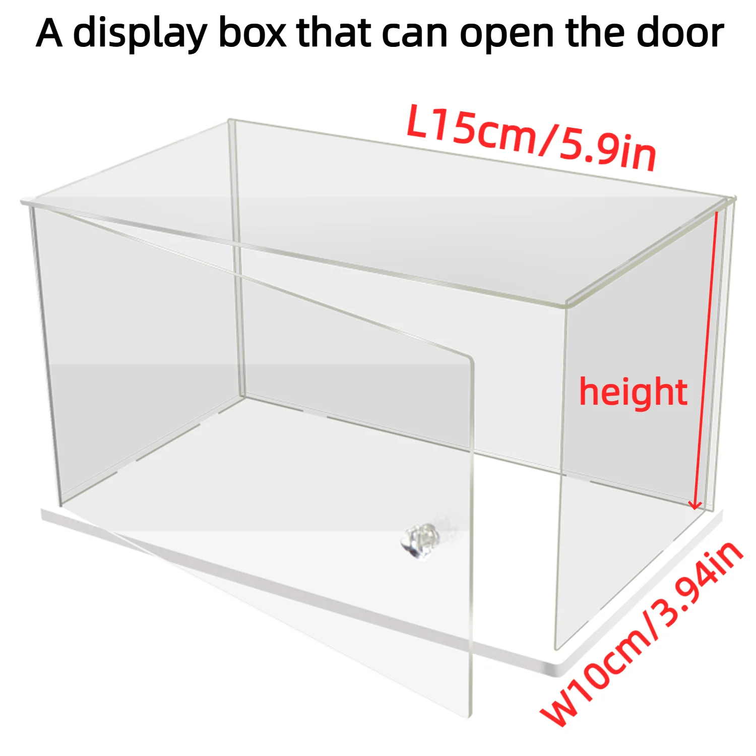 Elegant Display Box with Crystal Handle - Versatile Storage and Presentation Solution