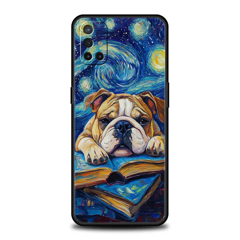 Black Pug Design Soft Phone Case Cover