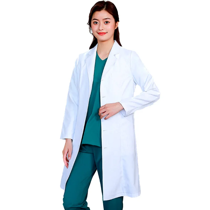 

White coat long sleeve doctor gown male and female dental orthopedist short sleeve hospital laboratory work clothes