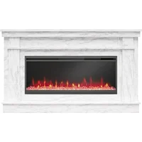 Waverly 64 Inch Electric Fireplace,Replaceable Fireplace Insert Heater, Remote Control,Timer,Color Changing Crystal Ember Flames 2
