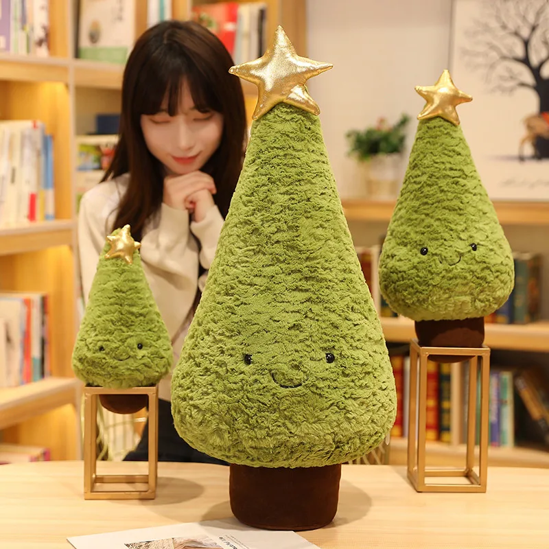 1P29-65CM Simulation Christmas Tree Plush Stuffed Toys Pillow