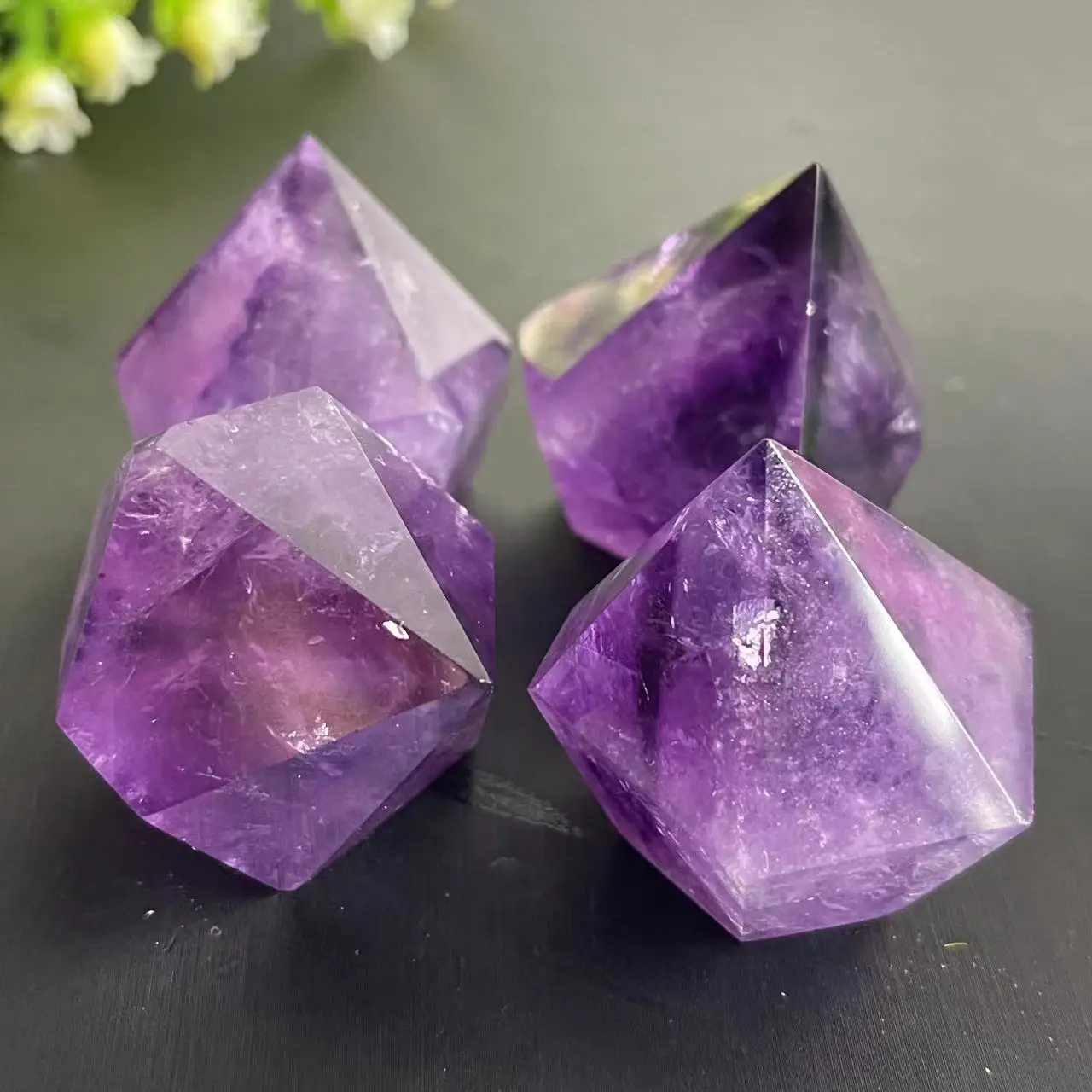 1PC 35-55G High Quality Natural Amethyst Point Healing Family Decoration Mini Decoration 5