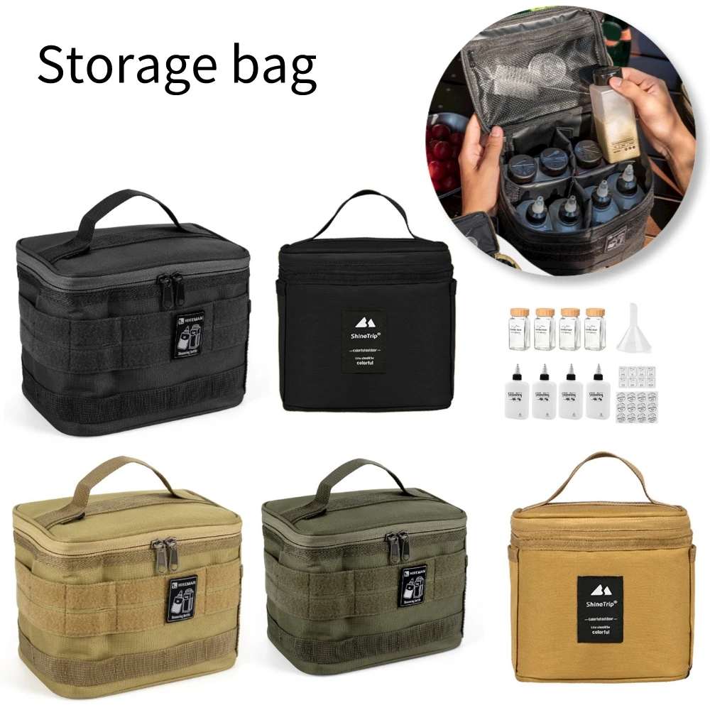 Camping Waterproof Tableware and Kitchenware Storage Bag Multifunctional Picnic Bag(Classic Black)