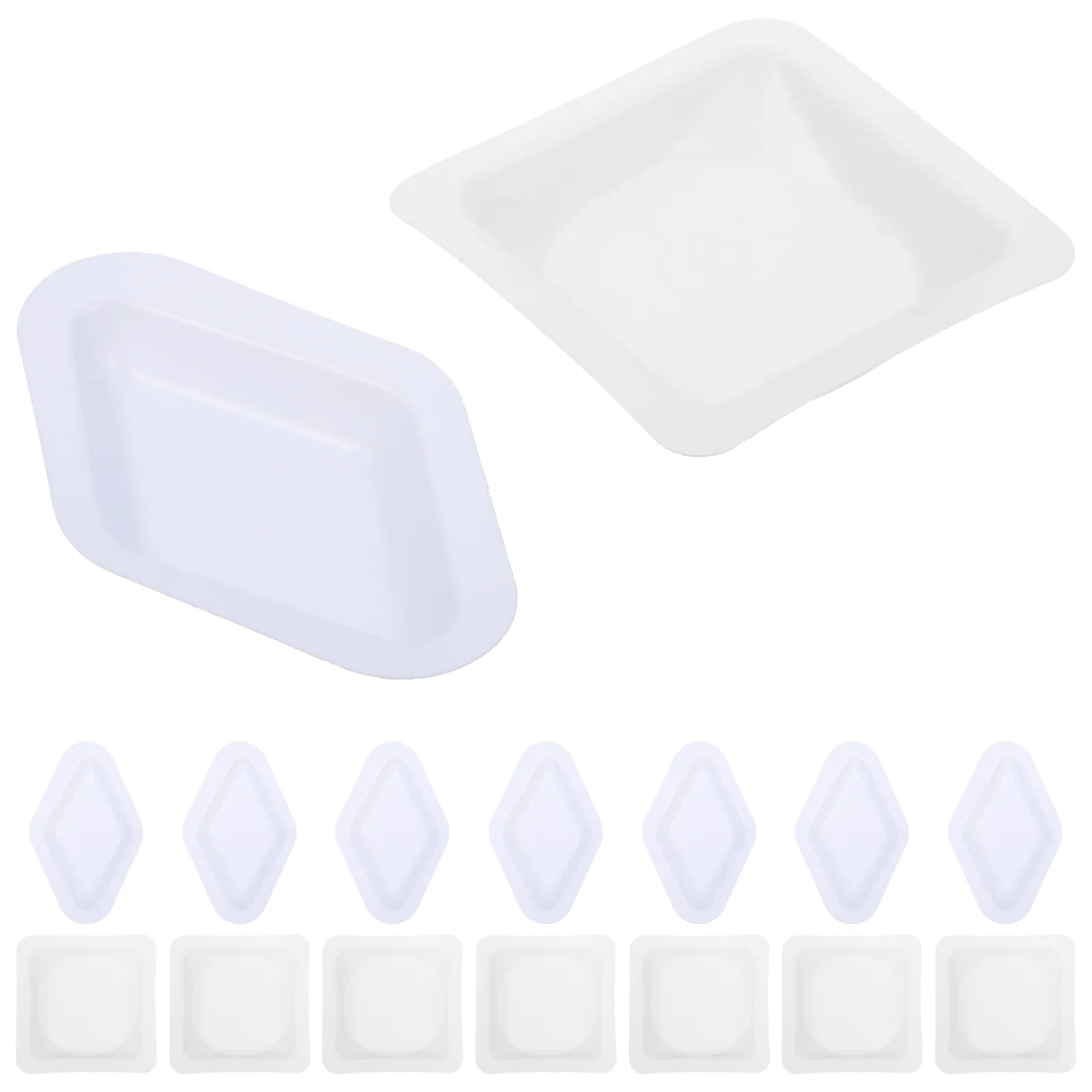 100 Pcs Weighing Ship Trays Dishes for Laboratory Boats Powder Plates Food Square