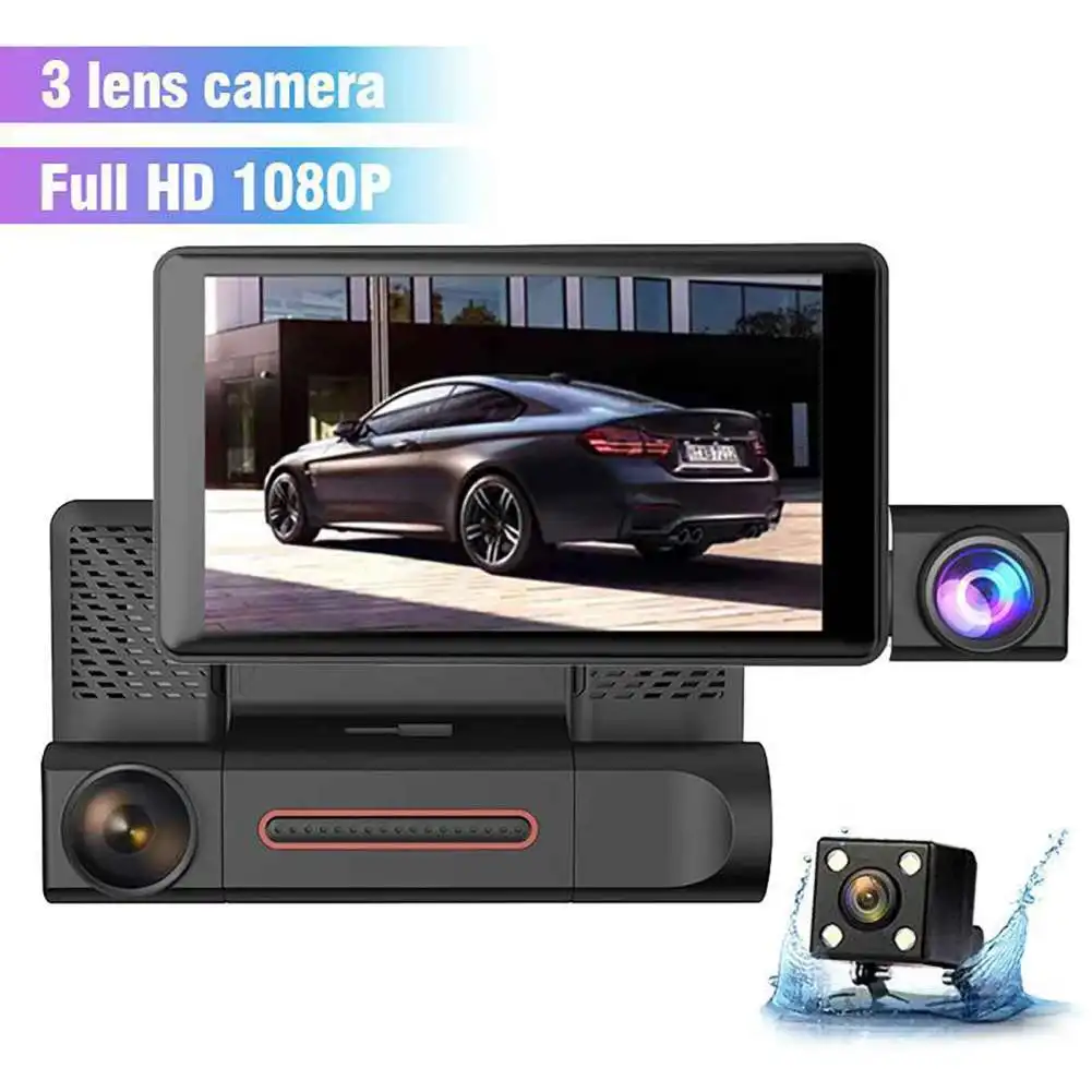 

Dash Cam 4" LCD Screen 1080P Car Dashboard Camera Recorder IR Night Vision Mobile Detection G-Sensor Loop Recording