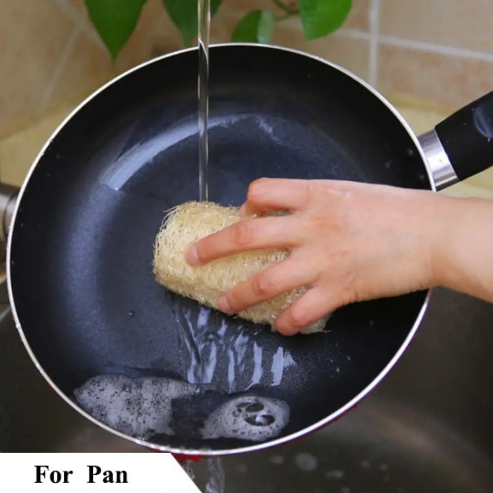 20-29cm Natural Loofah Sponge Multi-purpose Cleaning Tool for Kitchen Bathroom Scrubber For Daily Cleansing Wash Body Clean Spa 4