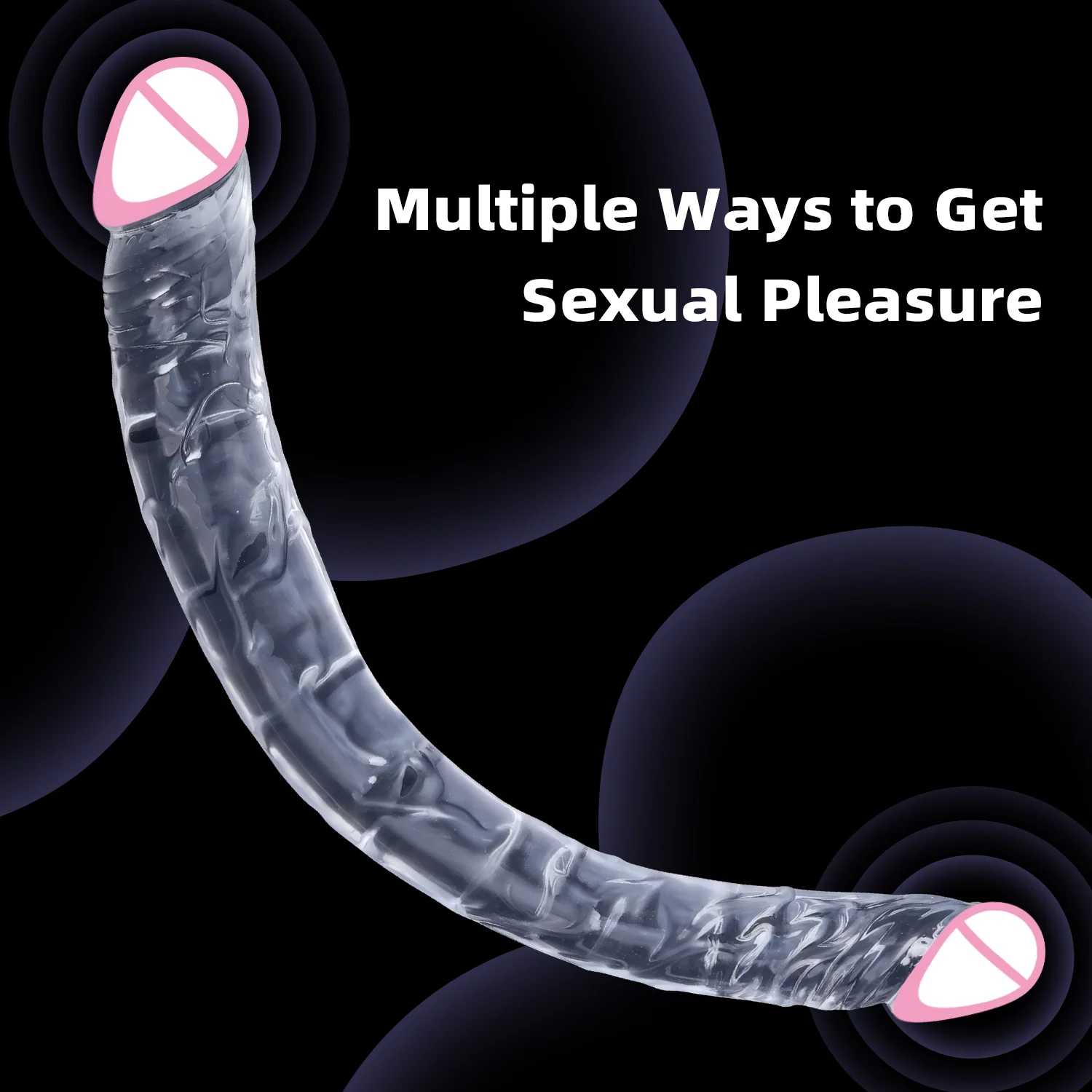 Double Headed Realistic Dildo For Couples And Lesbian Women_voghion.com