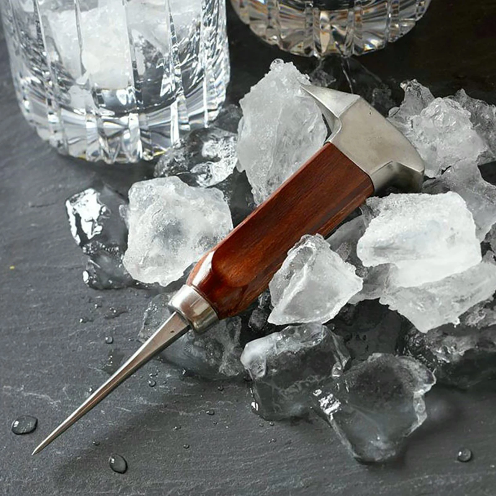 6.7in Ice Pick Stainless Steel Ice Hammer with Safety Handle for Home Kitchen Bars bar tools ice pick