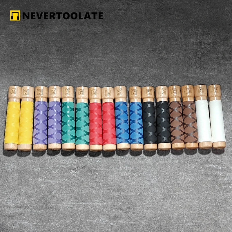 Spare wood handles for jump rope with ball bearing DIY skip rope parts for diameter 5-6-7-8mm with anti slid tube