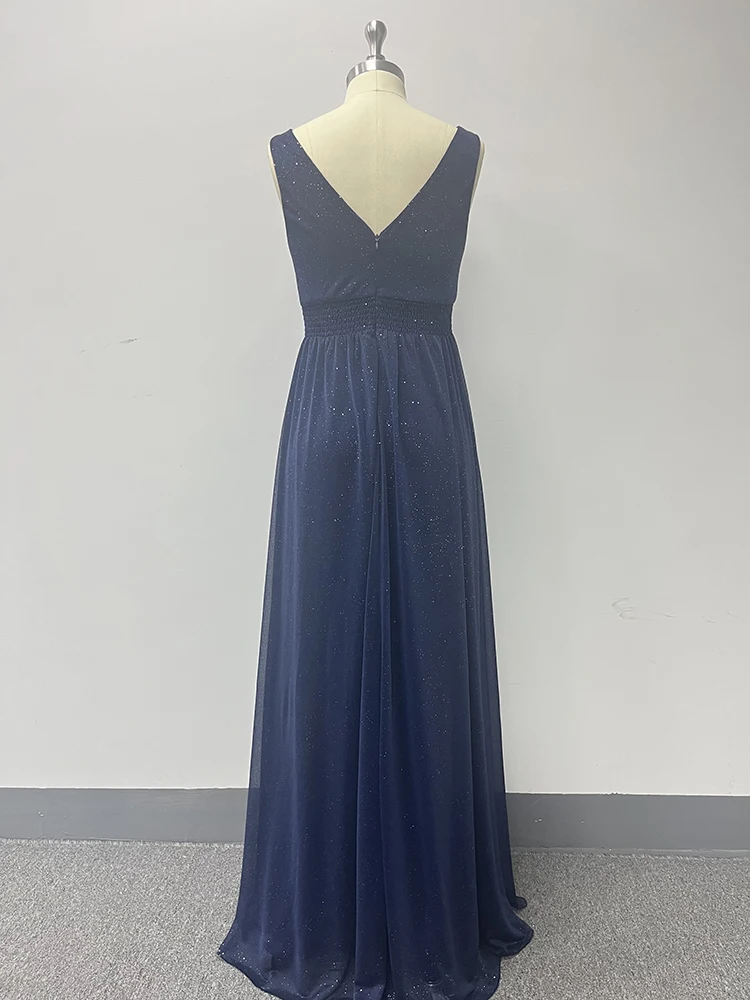 Navy Glitter Chiffon Gown S13037e07d22a40c1aa9e16867028e849f
