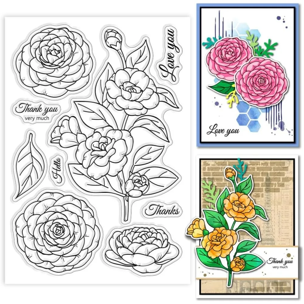 Timbri Trasparenti In Silicone Per Scrapbooking – Foglio 15,5x21,5 Cm Con Vari Motivi (Modello G)
