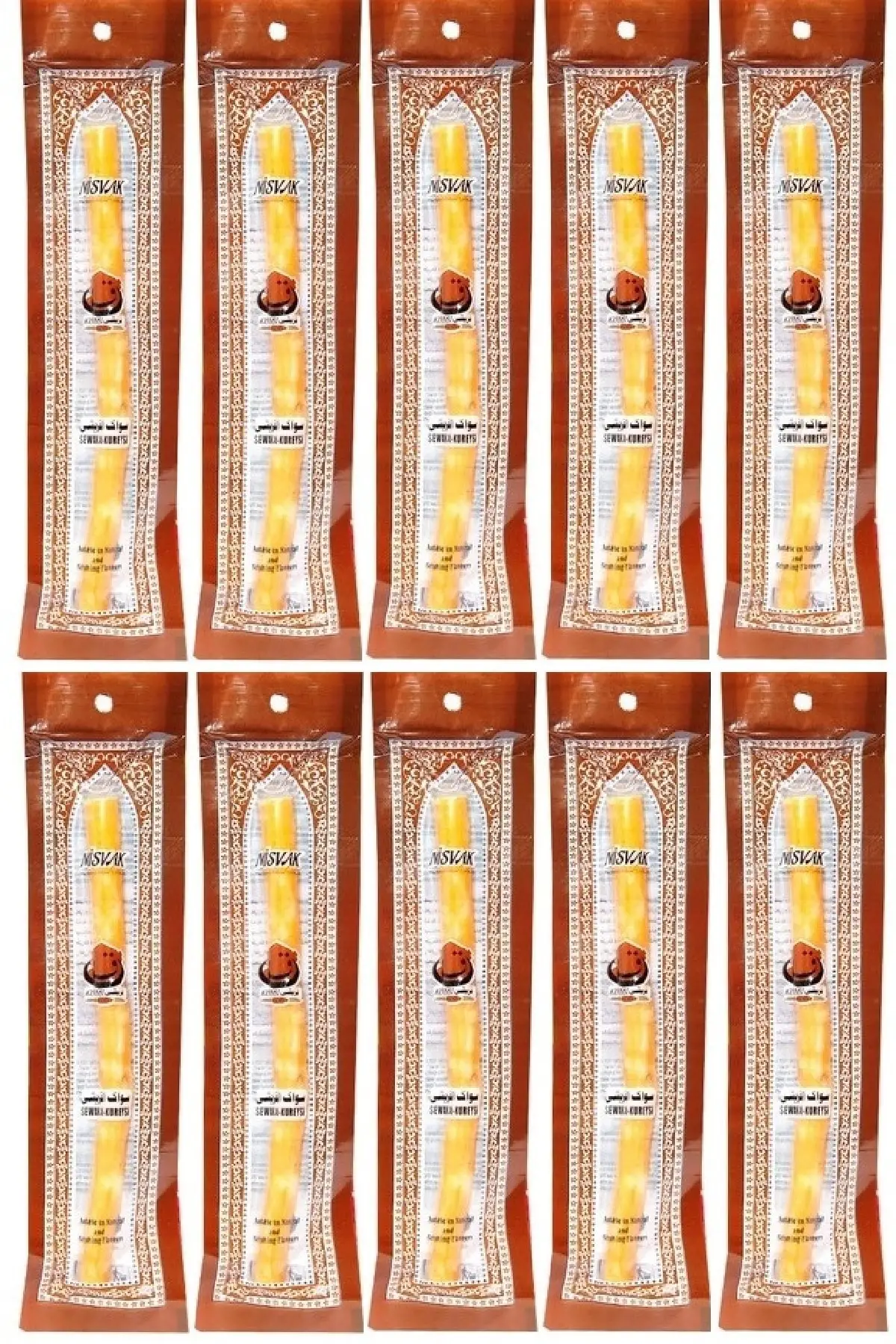 Kureyshidi Esans Swak Al Miswak Confezione Sottovuoto Media 10 Pezzi Fresh Natural Vegan Helal White And Healthy Teeth