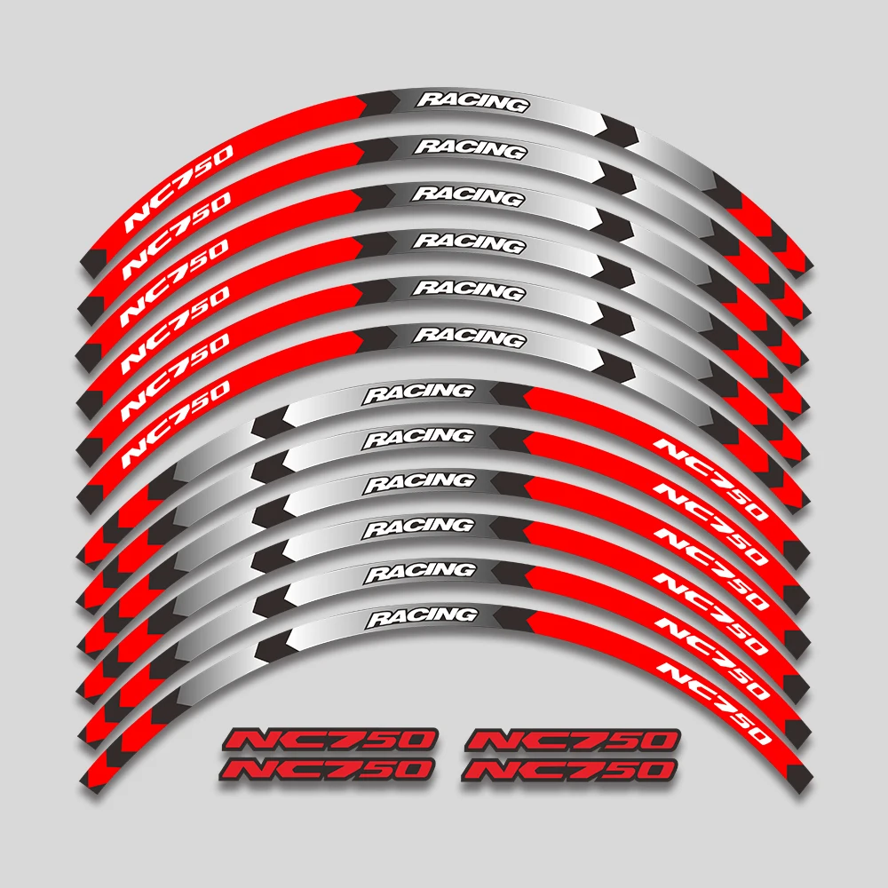 

Motorcycle Accessories Stickers Wheels Hub Decals Rim Reflective Stripes Set For HONDA NC750 NC750S NC750X NC 750 X S 750X 750S