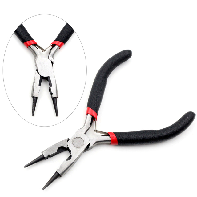 Piece Stainless Steel Needle Nose Pliers Jewelry Making Hand Tool Black 12.5cm