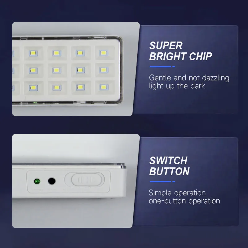 Emergency Light 1/2/3/4pcs 30LED Emergency Evacuation Lamp Wall-mounted Home Bulb Rechargeable Camping Lights for Power Outage