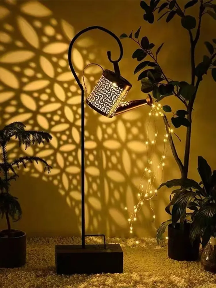 

Solar Watering Can Light Hanging Waterfall Lamp Waterproof Outdoor Garden Decor Yard Porch Lawn Backyard Landscape Sun LED Lamp