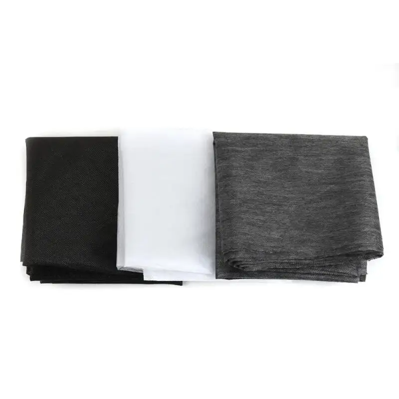 Monochrome Non-Woven Fabric Interfacing with Iron-On Adhesive