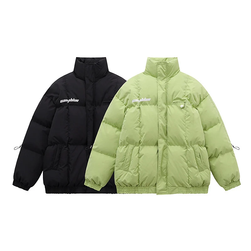 

Fashion Green Women Cotton Coat Loose Long Sleeve Winter Padded Jackets Thick Warm Outwear Stand Collar Coats 2022 New