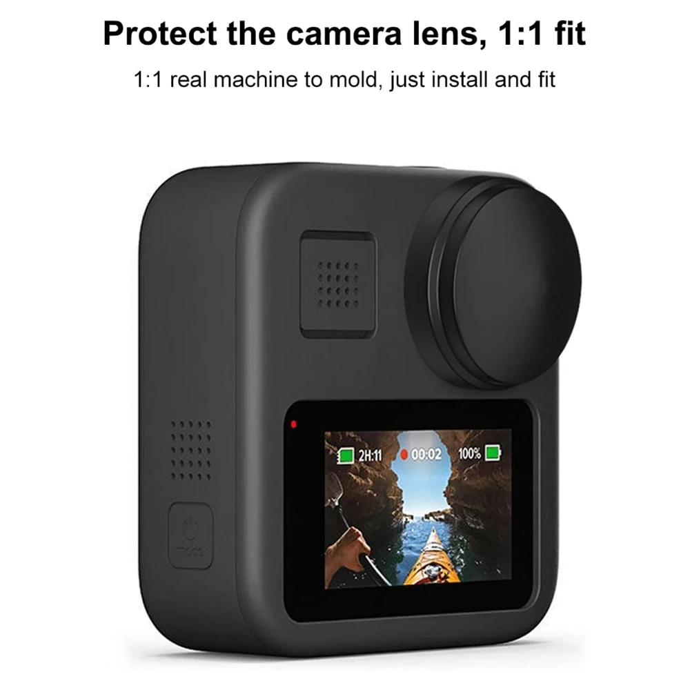 GoPro Max 렌즈 캡 실리콘 렌즈 케이스 GoPro Max 액션 카메라 액세서리 용 소프트 실리콘 소재 렌즈 보호대