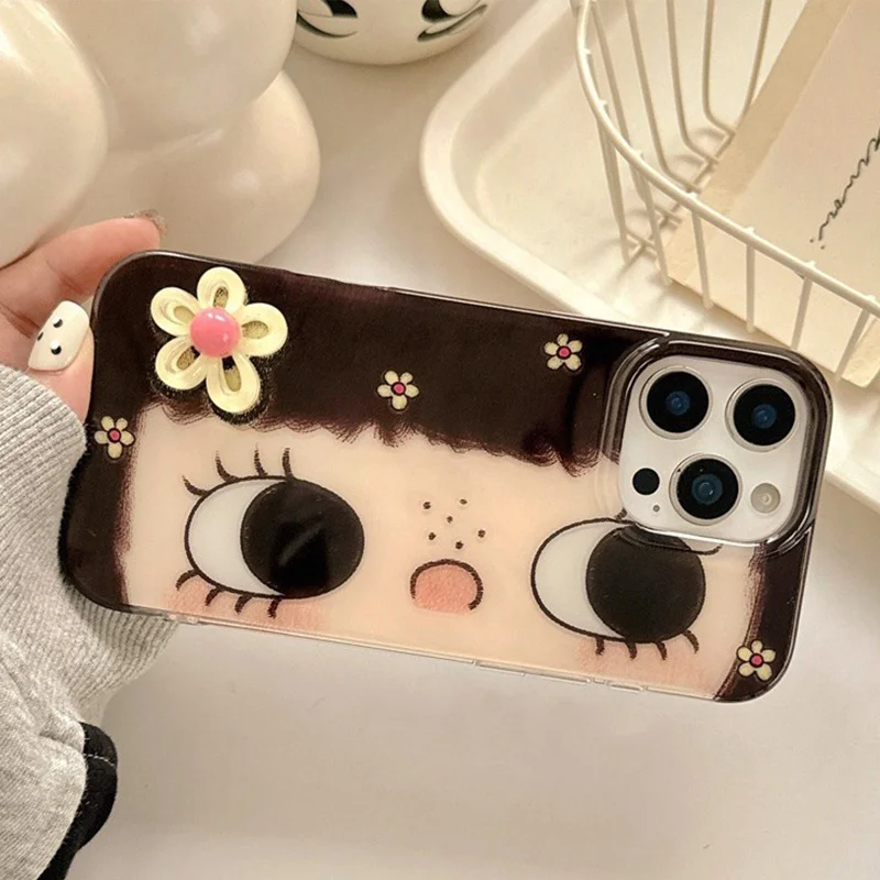 Adorable Big Eyes Comic Girls Drop-Resistant Phone Case