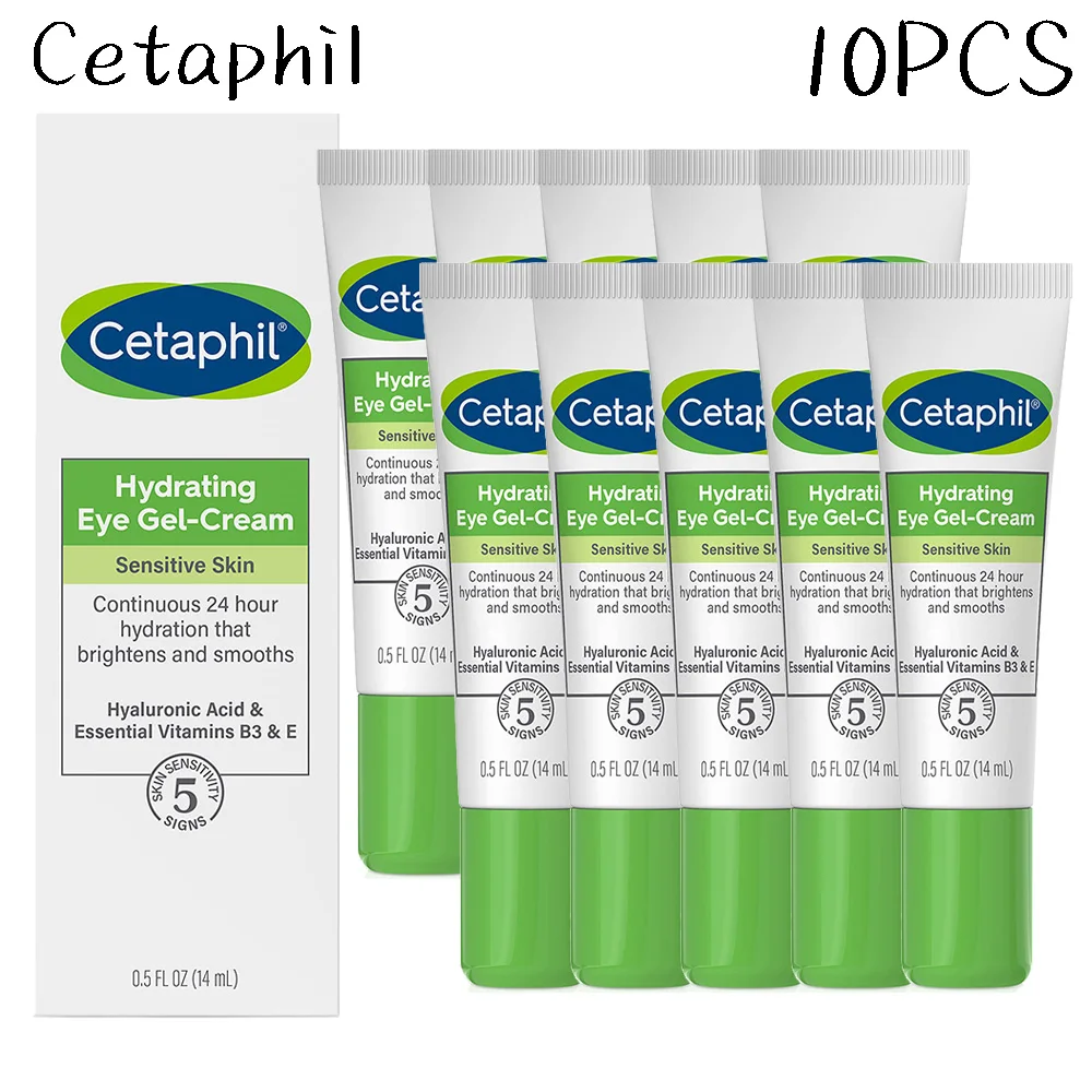 

10PCS Cetaphil Hydrating Eye Gel-Cream Hyaluronic Acid Brightens Smooths Under Eyes 24 Hour Hydration Dryness Eyes Skin Care