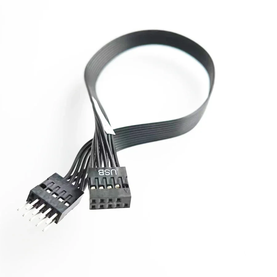 9-PIN USB2.0 Computer Motherboard Extension Cable 9PIN Male To Female Header Internal Port USB Data Cord 24AWG 30cm usb extension cable