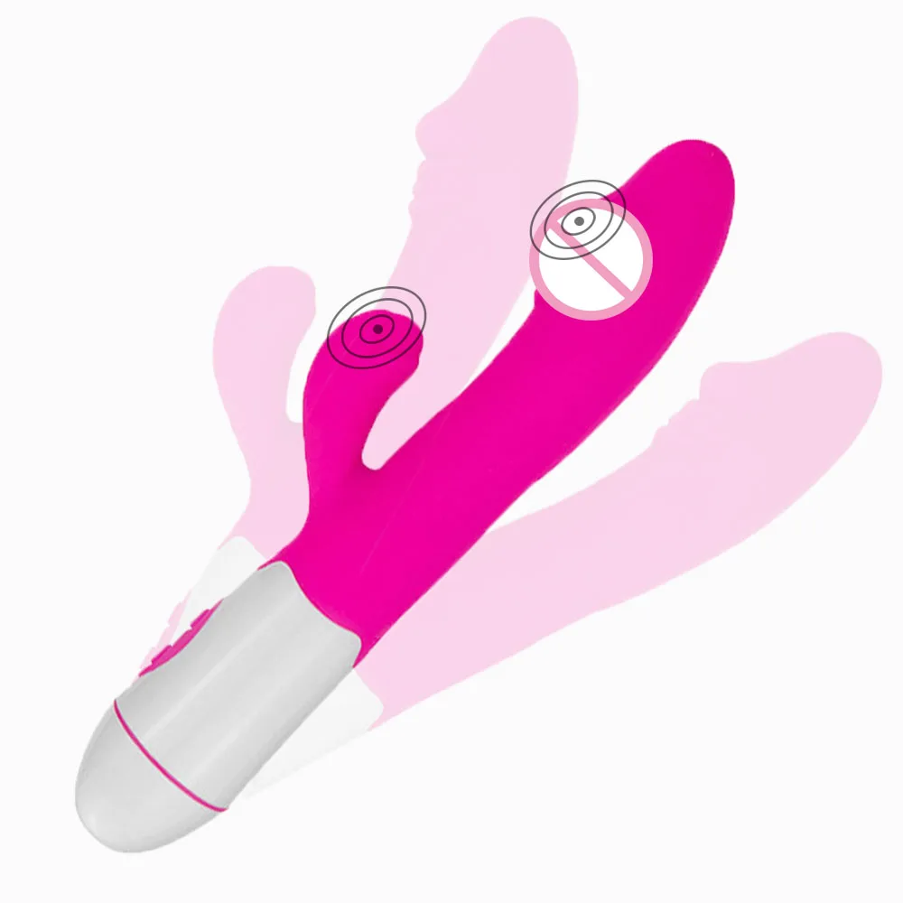 30-Gang wiederaufladbare Handheld-Silikon-Kaninchenvibrator für Erwachsene, Klitoris, Klitoris, Klitoris, Sexspielzeug, G-Punkt, Dual-Motor, für Frauen, weiblich 1