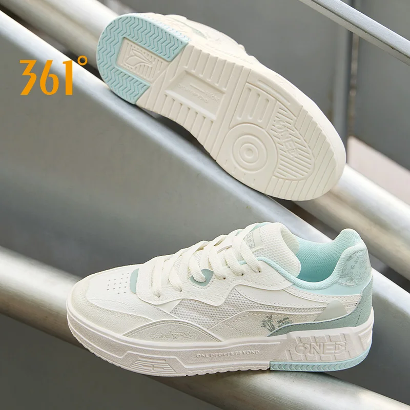 361 Degrees Women Skate Shoes Spring Comfortable Flexible Cushioning Supportive Classic Color-blocking Female Sneakers 682416616