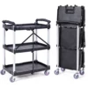 17792-9c831a.jpg SucceBuy 3 Tier Folding Rolling Utility Cart Storage Shelf Movable Gap Rack Serving Cart Slide Organizer for Kitchen Bathroom