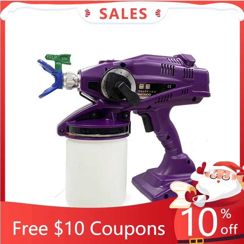 Portable Airless Sprayer Corded  Handheld Paint Spray Gun With Fine Finished Low Pressure  Nozzles inse i5 corded handheld vacuum cleaner 18kpa suction 600w motor 1l dust cup for wood floor carpet stair curtain car furniture red