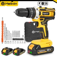 MELLWIN – perceuse à percussion électrique à couple 25 + 3, tournevis électrique sans fil réglable à 2 vitesses, outil électrique pour broche de batterie Makita 18V 2
