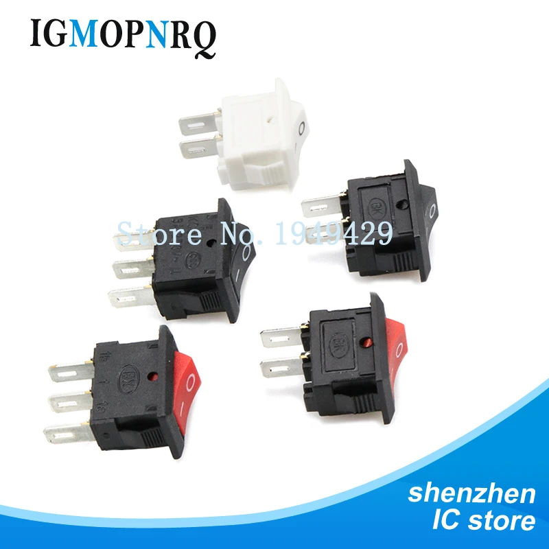 Фото 10 шт., кнопочный выключатель 10x15 мм, SPST 2Pin 3pin 3A 250V KCD11 10 мм * 15 мм №1