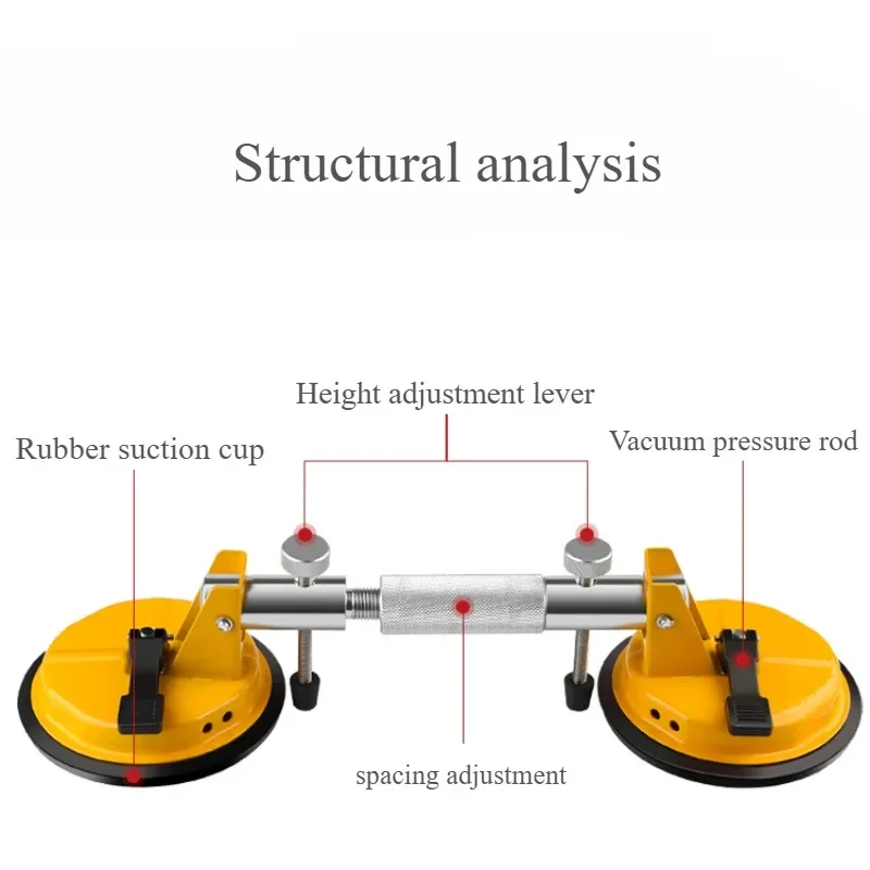 Aluminum Suction Cups Tile Suction Cup for Seam Joining & Leveling Professional Countertop Installation Tool