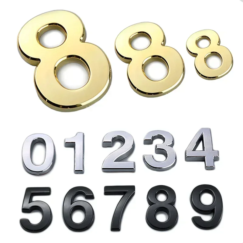 House Number Outdoor Sticker 3.5-12cm Self Adhesive Digits For Apartment Hotel Office Residential