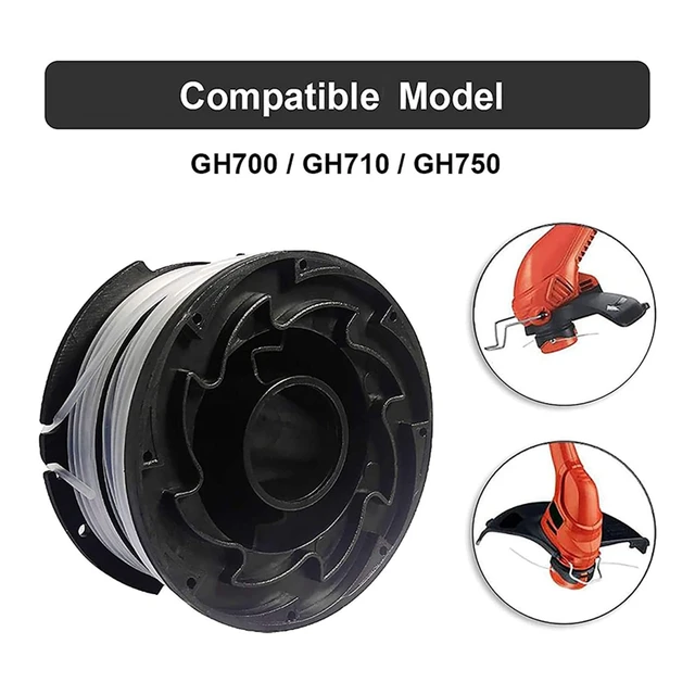 Replacement Spool Line+Cap Cover For BLACK+DECKER GH710 Trimmer Edger Weed  Eater