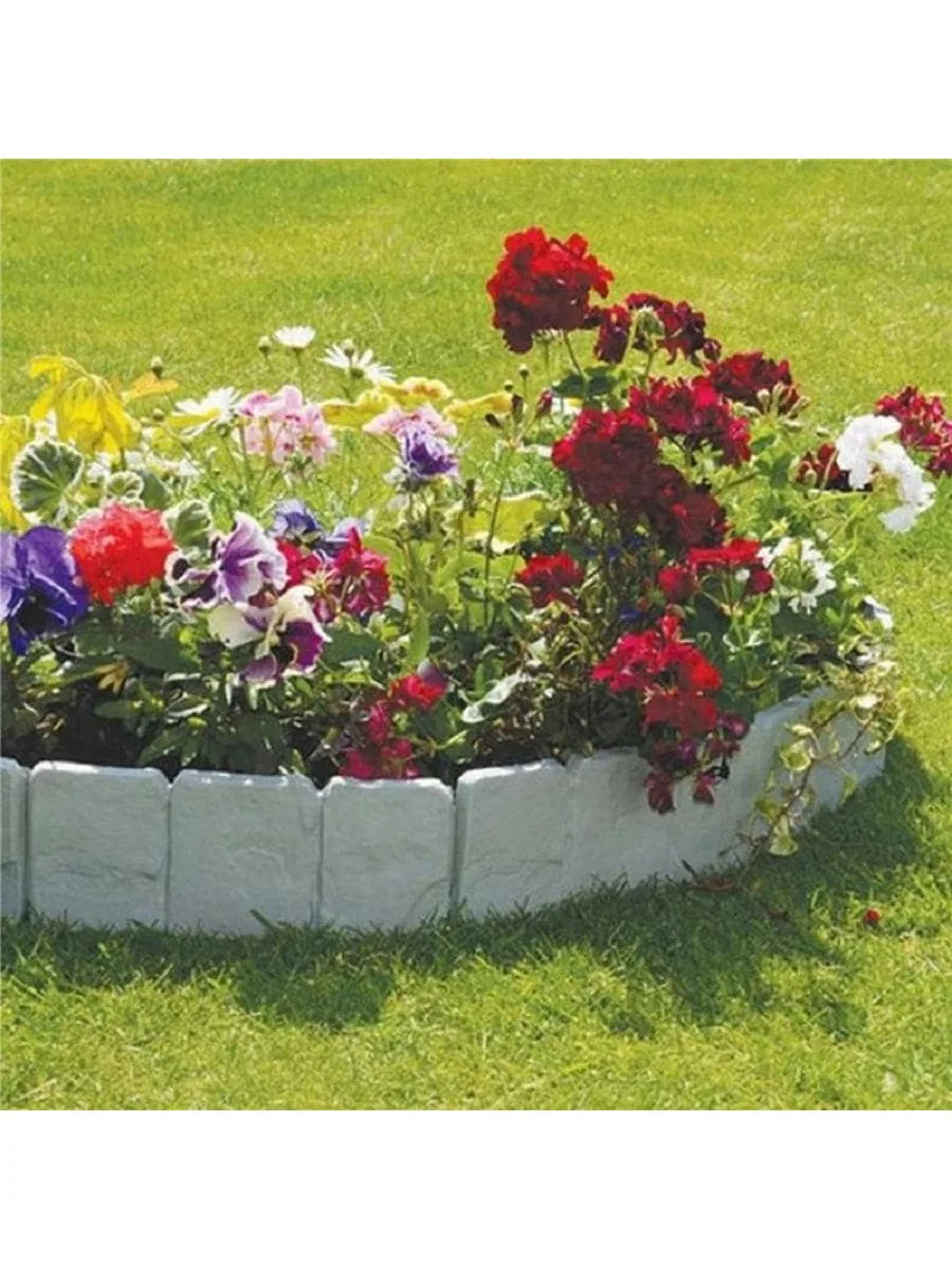 Garden Fence Imitation Stone Plant Support Stake 5-10 pcs Outdoor Landscape Edging Decorative Border Garden Plant Accessories