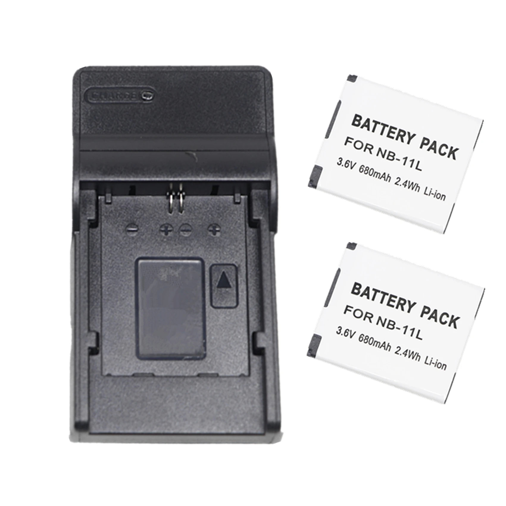 Kit 2 Batterie + Caricabatteria Per Canon NB-11L - Con Adattatore Auto E Rete - Compatibile Ixus, Powershot, ELPH - 2