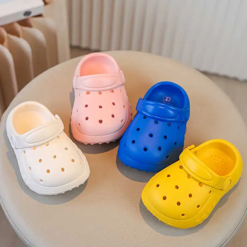 Children's Cave Shoes Four Seasons Solid Color Anti Slip Sneakers Boys and Girls' Beach Lightweight Quick Drying Baby Shoes 4