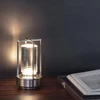 Table lamp LED crystal desk lamp Plastic rechargeable touch night light bedroom bedside table dining room decorative light 1