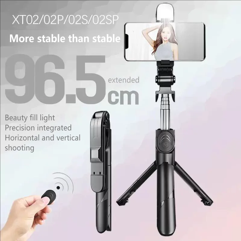 Bluetooth-Selfie-Stick-Stativ, Mini-Reiseständer mit Dreh- und Ausziehfunktion, universelle Handyhalterung_voghion.com