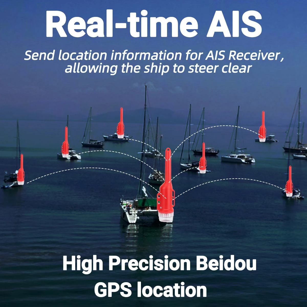 ABBREE AIS Net Locator AR-868M IPX7 Waterproof GPS Precise Positioning Long Standby Anti-lost Tracker Locator for Fishing 4