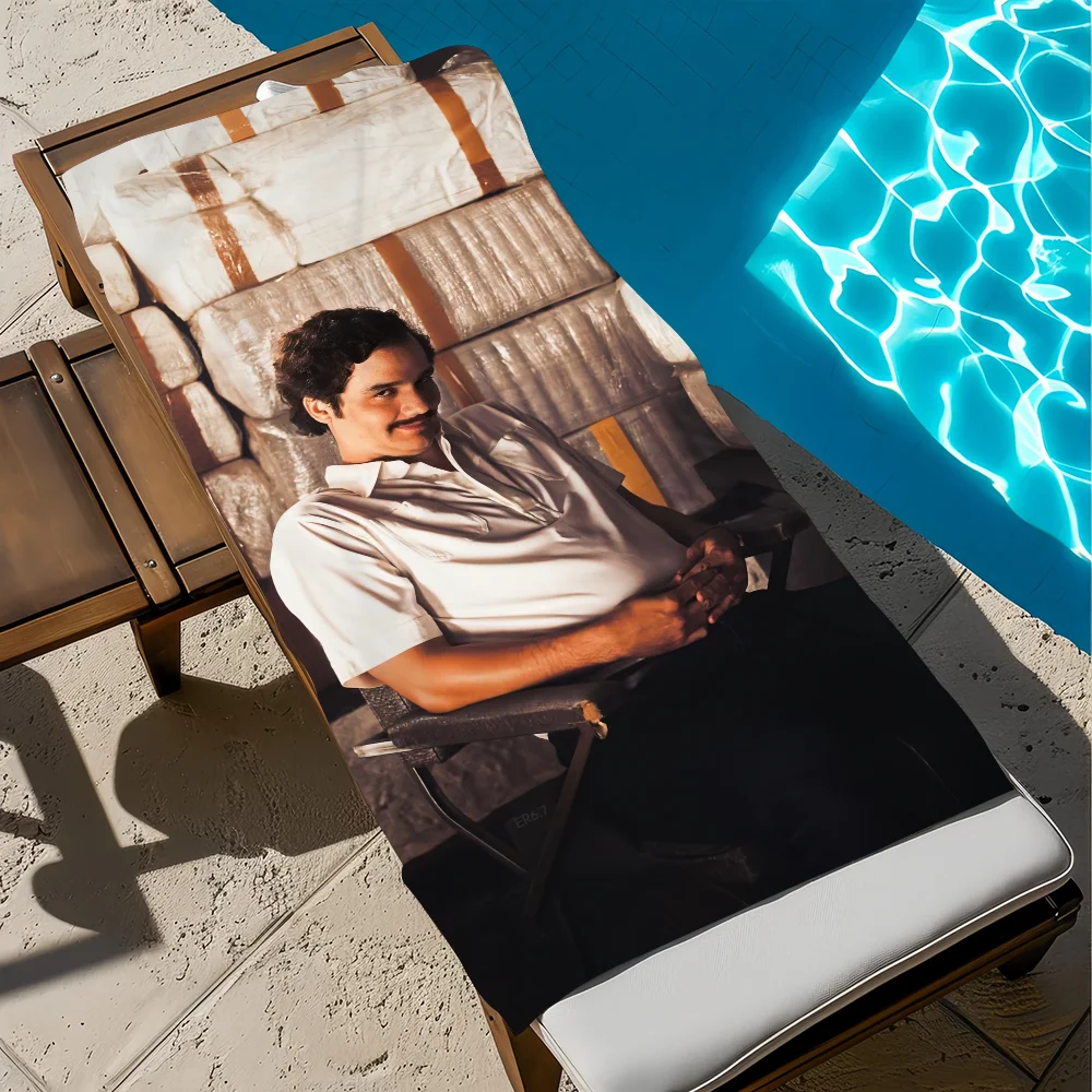 P-pablo E-esco-bar Towel Beach Quick Dry Soft Pool Towels Gift for Travel Gym Shower Camping sports